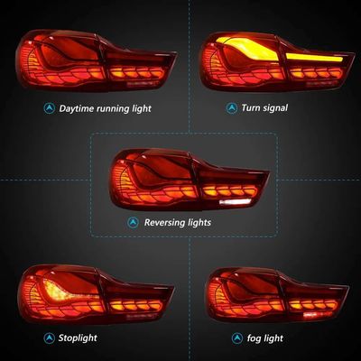 Taillight Assembly For BMW 4 Series M4 2013-2020 Dragon Scale Tail Light LED Turn Brake DRL Lamp GTS F32 F33 F36 F82 F83