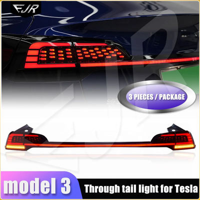 Through Taillight Assembly For Tesla Model 3 19-22 Retrofitting Car Retrofitting With Running Water Steering