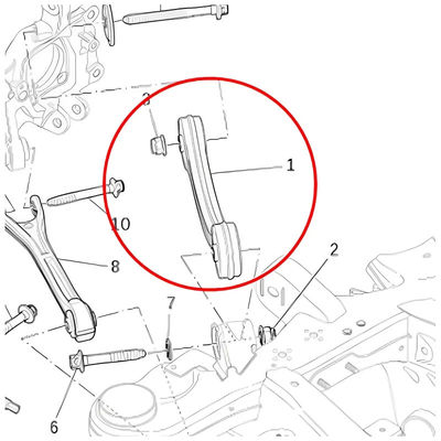 For Maserati Ghibli, Quattroporte Rear Wheel Hub Tension Bar | 670007251
