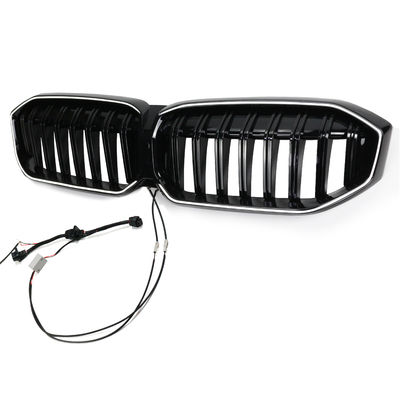 Gloss Black Car Styling Racing Grills Middle Grille With Light For BMW 3 Series G28 2023+ Auto Parts And Accessories