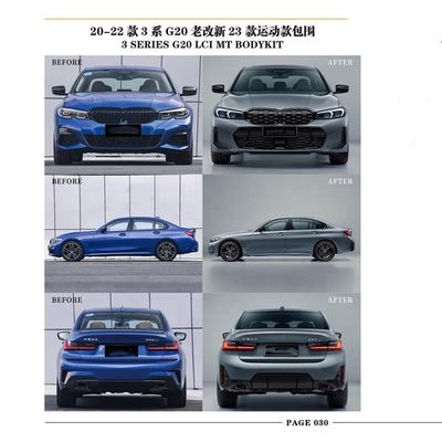 2020- BMW 3 Series G20 Upgrade G20LCI MT LED Headlights And Bumper With Body Kit