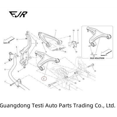 RH Front Lower Lever Assembly For Ghibli Quattroporte 670006933 673007125 670007127